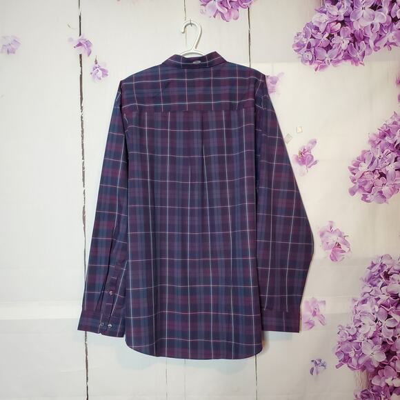 Van Heusen Multicolor Plaid Classic Fit Button Shirt XXL - Picture 2 of 7
